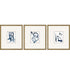 Set Of Three Mayhem II Framed Art Gold Picture Frame Print Wall Art