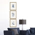 Set Of Three Mayhem II Framed Art Gold Picture Frame Print Wall Art