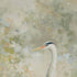 Set Of Two Wading Heron Canvas Silver Floater Frame Print Wall Art