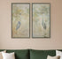 Set Of Two Wading Heron Canvas Silver Floater Frame Print Wall Art