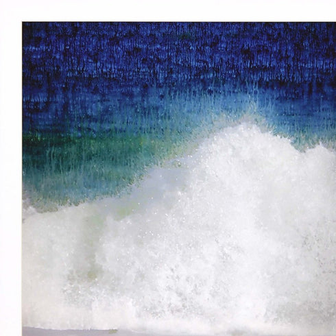 Blue Ocean Splash High White Shadowbox Framed Wall Art