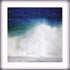 Blue Ocean Splash High White Shadowbox Framed Wall Art