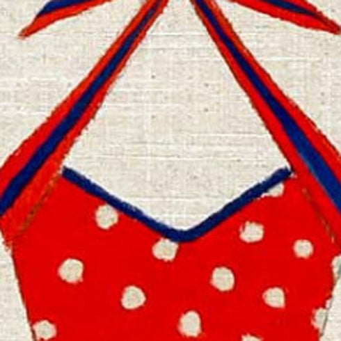 Set Of Four Red White And Blue Swimsuits Framed Print Wall Art