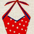 Set Of Four Red White And Blue Swimsuits Framed Print Wall Art