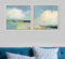 Set Of Two Colorful Horizon White Floater Frame Print Wall Art
