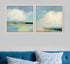 Set Of Two Colorful Horizon White Floater Frame Print Wall Art