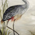 Grey Heron Silver Frame Coastal Wall Art
