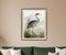Grey Heron Silver Frame Coastal Wall Art