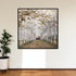 White Gold Canvas Black Floater Frame Print Wall Art
