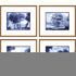 Set Of Four Pastoral Toile Gold Framed Print Wall Art
