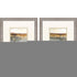 Set Of Two Antique Contemporary Framed Art Silver Picture Frame Print Wall Art