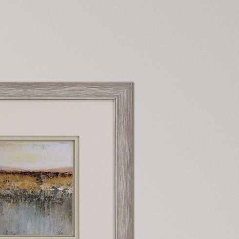 Set Of Two Antique Contemporary Framed Art Silver Picture Frame Print Wall Art