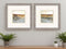 Set Of Two Antique Contemporary Framed Art Silver Picture Frame Print Wall Art