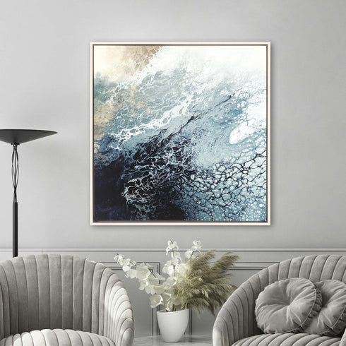 Aveta Canvas Ready to Hang Art White Floater Frame Print Wall Art