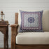 20" X 20" Gray Pink Floral Blown Seam Suede Throw Pillow
