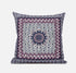 20" X 20" Gray Pink Floral Blown Seam Suede Throw Pillow
