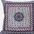 20" X 20" Gray Pink Floral Blown Seam Suede Throw Pillow