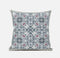 18" X 18" Muted Orange And Indigo Paisley Blown Seam Suede Throw Pillow