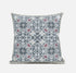 18" X 18" Muted Orange And Indigo Paisley Blown Seam Suede Throw Pillow