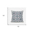 18" X 18" Muted Orange And Indigo Paisley Blown Seam Suede Throw Pillow