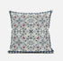18" X 18" Green White Pink Paisley Blown Seam Suede Throw Pillow