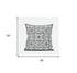 18" X 18" Green White Pink Paisley Blown Seam Suede Throw Pillow