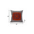 20" X 20" Red Gray Geometric Blown Seam Suede Throw Pillow