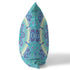 20" X 20" Blue And Purple Geometric Blown Seam Suede Throw Pillow