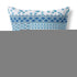 20"X20" Blue And White Microsuede Patchwork Blown Seam Pillow