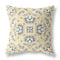 20" X 20" Yellow Blown Seam Suede Geometric Throw Pillow