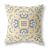 20" X 20" Yellow Blown Seam Suede Geometric Throw Pillow