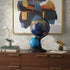 18" Blue Black And Navy Polyresin Dual Globe
