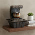 10" Brown Textured Polyresin Tabletop Fountain with LED Light
