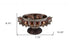 9" Reddish Bronze And Silver Polyresin Decorative Bowl With Orbs