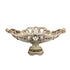 9" Beige And Gold Polyresin Decorative Bowl