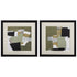 Set Of Two Olive Black Gold Wall Art