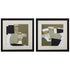 Set Of Two Olive Black Gold Wall Art