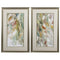 Set of Two Blue Leaves Framed Art