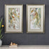 Set of Two Blue Leaves Framed Art