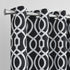 84" Jet Black Trellis Black Out Window Curtain Panel