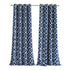 84" Navy Blue Trellis Black Out Window Curtain Panel