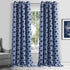84” Navy Interlock Pattern Window Curtain Panel