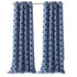 84” Navy Interlock Pattern Window Curtain Panel