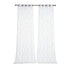 84” White Trellis Pattern Embroidered Window Curtain Panel