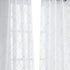 84” White Trellis Pattern Embroidered Window Curtain Panel