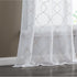 84” Charcoal Trellis Pattern Embroidered Window Curtain Panel