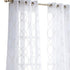 84” Charcoal Trellis Pattern Embroidered Window Curtain Panel