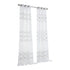 Set of Two 84" White Wave Embroidered Window Panels