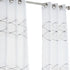 Set of Two 84" White Wave Embroidered Window Panels