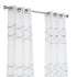 Set of Two 84" White Wave Embroidered Window Panels